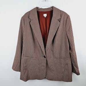 A New Day Single Button Houndstooth Boyfriend Blazer, size XXL